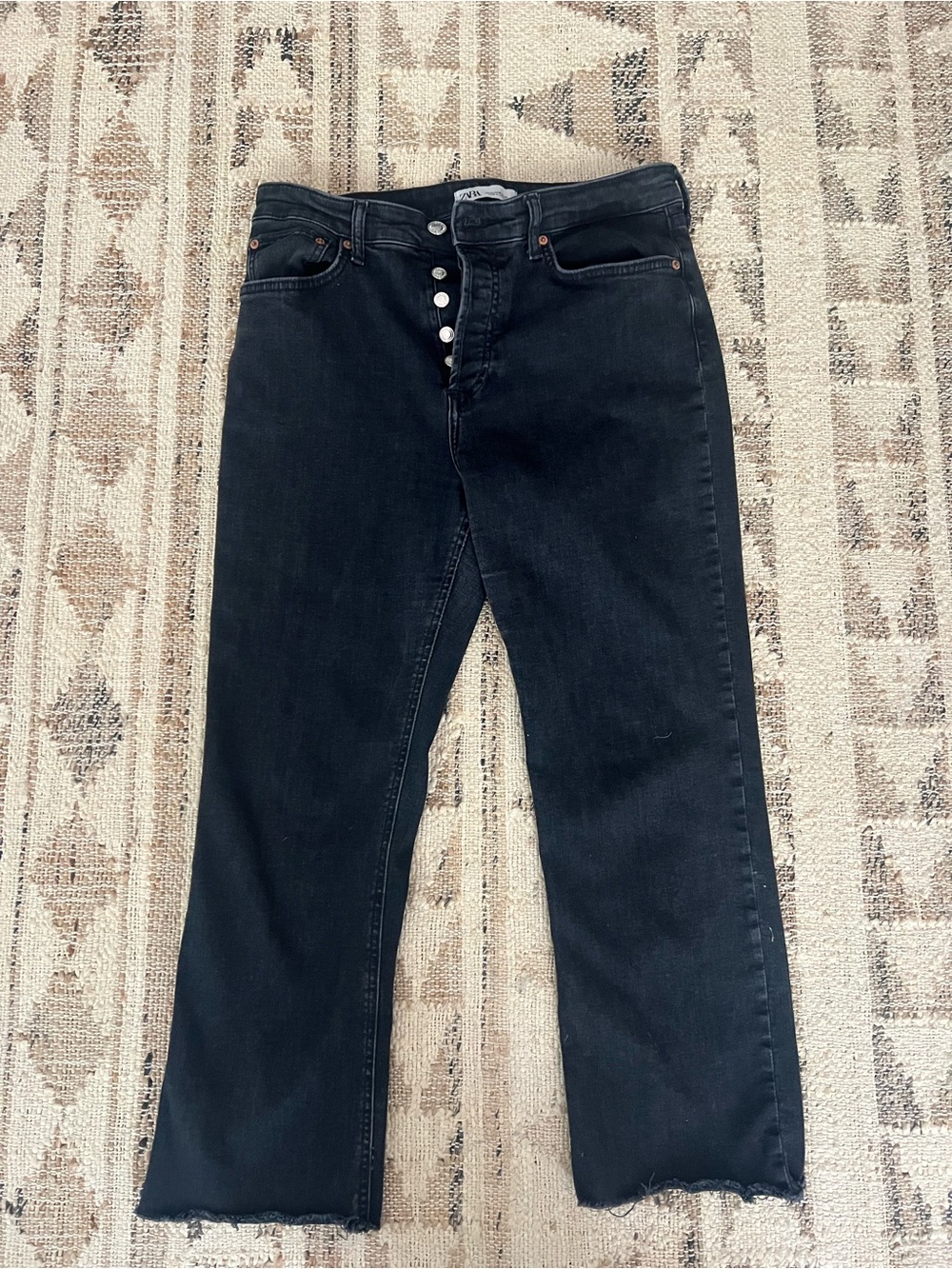 Zara Black 'The Dreed Flare' Jeans